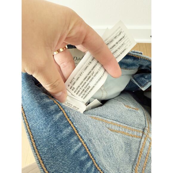 NWT Abercrombie & Fitch The Dad High Rise Jean Carpenter Button Fly US 27 4R - Picture 4 of 8